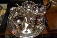 Lot 289 - An Old Sheffield plate four-piece tea and...