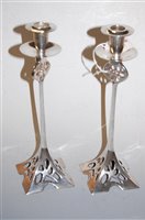 Lot 276 - A Victorian silver dwarf table candlestick in...