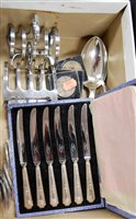 Lot 282 - A cased set of six mid 20th century silver...