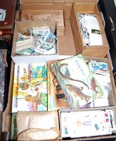 Lot 304 - A box of miscellaneous cigarette and trade tea...