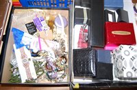 Lot 312 - Two boxes of miscellaneous costume jewellery...