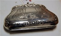 Lot 429 - A George V silver and engraved lady's purse...