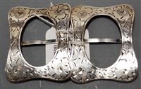 Lot 426 - A pair of American sterling silver shoe...