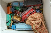 Lot 334 - A box of assorted loose and playworn diecast...