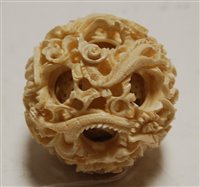 Lot 416 - An early 20th century Chinese carved ivory...