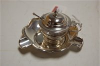 Lot 387 - A George V silver ashtray; together with a...