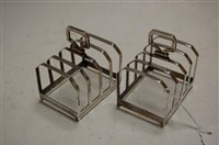 Lot 353 - A pair of George V silver four division...