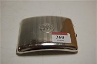 Lot 360 - A George V silver pocket cigarette case,...
