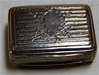 Lot 368 - A George IV silver vinaigrette, having engine...