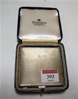Lot 393 - A George V silver pocket cigarette case,...