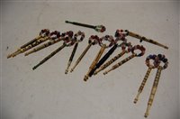 Lot 397 - A collection of assorted Victorian bone lace...