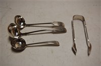 Lot 400 - A pair of Victorian Scottish silver sugar...
