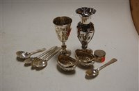 Lot 465 - A Victorian silver vase, having a flared rim...
