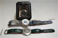 Lot 539 - A gentleman's Pringle steel cased wrist watch...