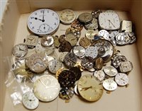 Lot 544 - A collection of assorted watch dials and...