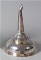 Lot 1140 - A George III silver two-piece wine funnel, of...