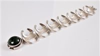 Lot 166 - *Georg Jensen (1866-1935) - a silver and jade...