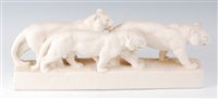 Lot 48 - An Art Deco crackle glazed ceramic model of...