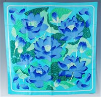 Lot 170 - A Hermès of Paris silk scarf in the Fleurs de...