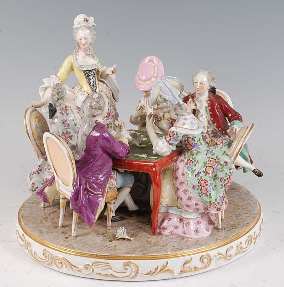 Lot 1055 - A late 19th century continental porcelain...