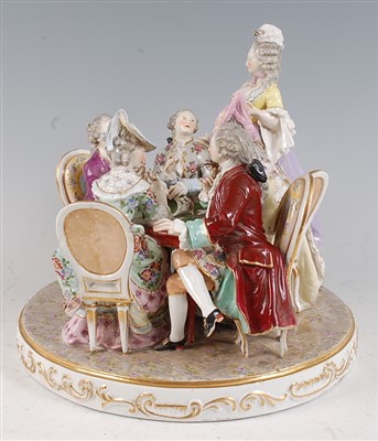 Lot 1055 - A late 19th century continental porcelain...