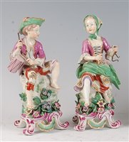 Lot 1093 - A pair of 18th century English soft-paste...