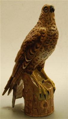 Lot 1082 - A circa 1900 continental porcelain bird of...
