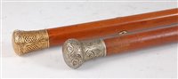 Lot 1251 - A late Victorian Irish gold-topped malacca...