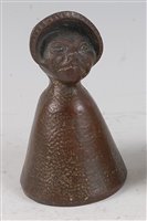 Lot 1263 - A Votes for Women Suffragette bronze bell,...