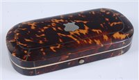 Lot 1282 - A mid-Victorian tortoiseshell necessaire, the...