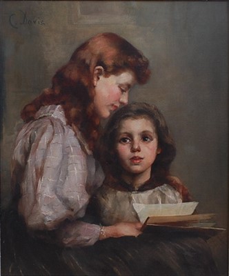Lot 1516 - Celia Davis (1889-1992) - The reading lesson,...