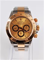 Lot 1234 - A gentleman's bi-metal Rolex Daytona...