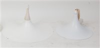 Lot 447 - In the manner of Louis Poulsen - a white...