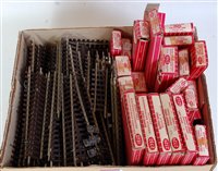 Lot 822 - Quantity of Hornby Dublo 2-rail track includes...