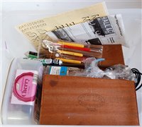 Lot 10 - Two plastic boxes containing variety of tools...