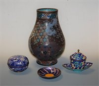 Lot 35 - A large Japanese Meiji period cloisonné...
