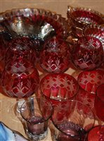 Lot 67 - A box of miscellaneous glassware, to include...