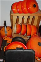 Lot 80 - A graduated set of four Le Creuset enamelled...