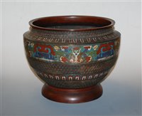 Lot 111 - A large 19th century cloisonne jardiniere...