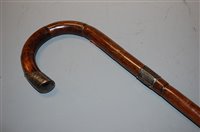 Lot 120 - A circa 1900 bamboo walking cane having a...