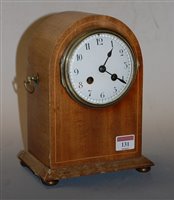 Lot 131 - An Edwardian mahogany and boxwood strung dome...