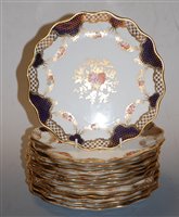 Lot 138 - A Victorian Wedgwood part dessert service...
