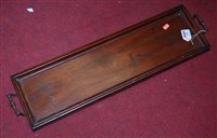 Lot 141 - An Edwardian mahogany drinks tray of...