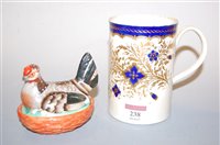 Lot 238 - A 19th century Staffordshire pearlware tankard,...