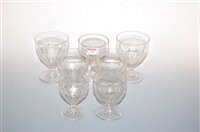 Lot 239 - Seven various 19th century glass rummers, to...