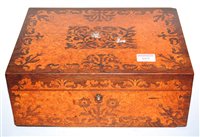 Lot 165 - A Victorian rosewood amboyna and mother of...