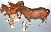 Lot 167 - A Beswick figure of a horse, brown gloss...