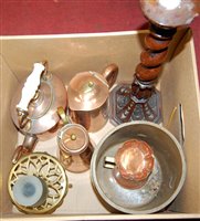 Lot 194 - A box of miscellaneous items to include carved...