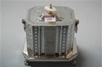Lot 288 - An early 20th century silver plated biscuit...