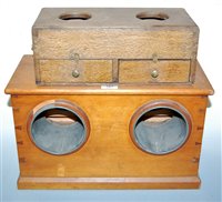 Lot 387 - An Edwardian oak ballot box, of rectangular...